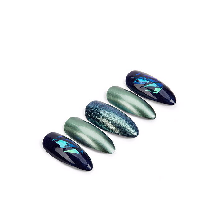 Ardell NAIL ADDICT green glitter chrome Uñas Postizas y Complementos 1 u Ardell NAIL ADDICT green glitter chrome Uñas Postizas y Complementos 1 u