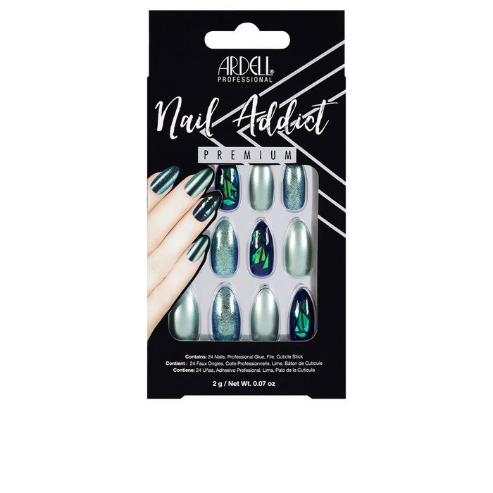 Ardell NAIL ADDICT green glitter chrome Uñas Postizas y Complementos 1 u Ardell NAIL ADDICT green glitter chrome Uñas Postizas y Complementos 1 u