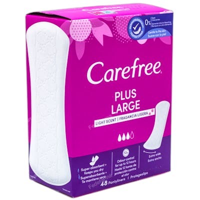 Carefree Plus Large Protectores Diarios, 48 Unidades
