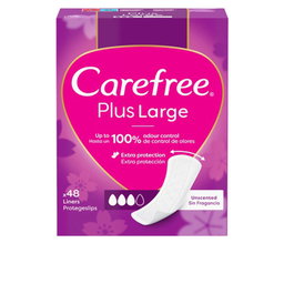 Carefree Plus Large Protectores Diarios, 48 Unidades