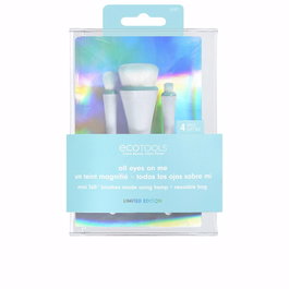Ecotools Brighter Tomorrow All Eyes On Me - Set de 4 Mini Brochas de Maquillaje, Edición Limitada, Cruelty Free y Vegano