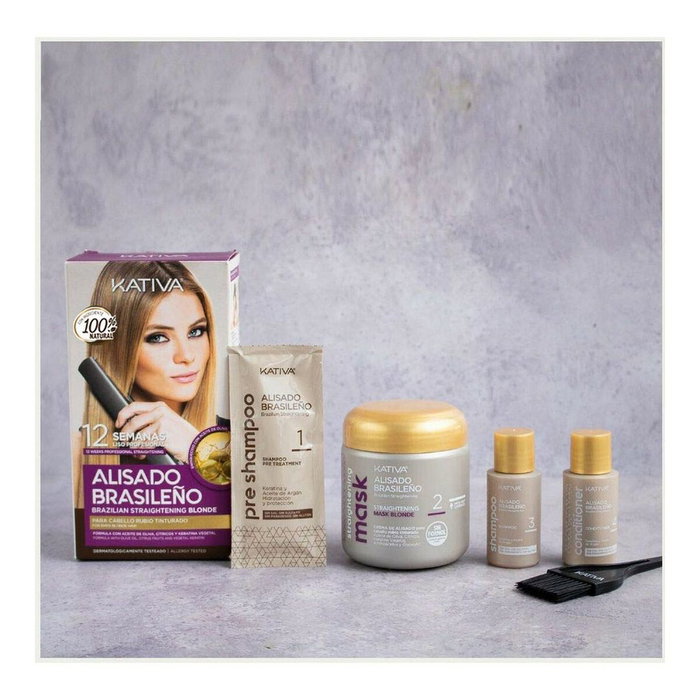 Kativa Kit Alisado Brasileño Pro Blonde para Cabello Claro Kativa Kit Alisado Brasileño Pro Blonde para Cabello Claro