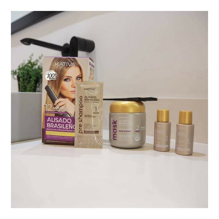 Kativa Kit Alisado Brasileño Pro Blonde para Cabello Claro Kativa Kit Alisado Brasileño Pro Blonde para Cabello Claro