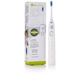 Beconfident Cepillo de Dientes Eléctrico Sonic Silver Blanco/Plateado para Blanqueamiento Dental 1 Unidad