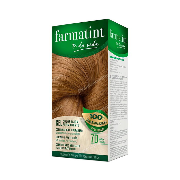 Farmatint Gel Coloración Permanente 7d-rubio dorado 5 u