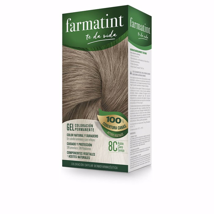Farmatint Gel Coloración Permanente #8c Rubio Claro Ceniza 5 Unidades Farmatint Gel Coloración Permanente #8c Rubio Claro Ceniza 5 Unidades