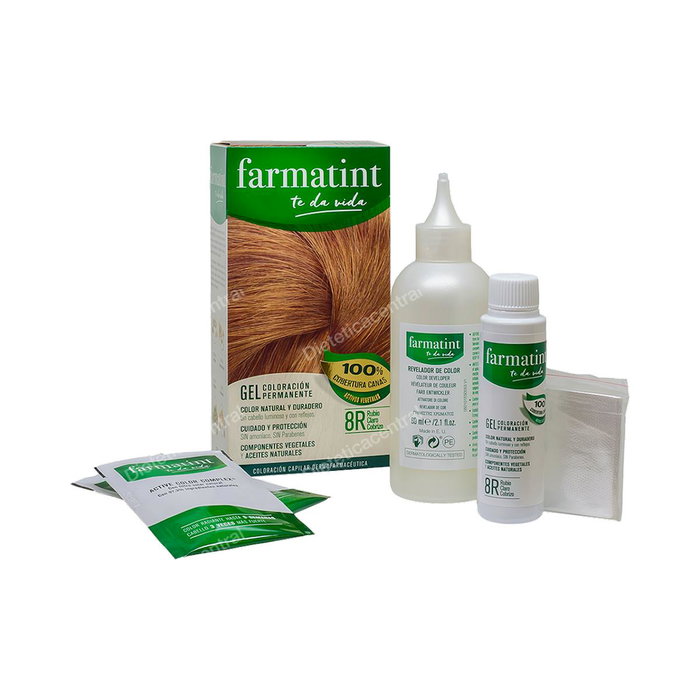 Farmatint Gel Coloración Permanente 8r-Rubio Claro Cobrizo