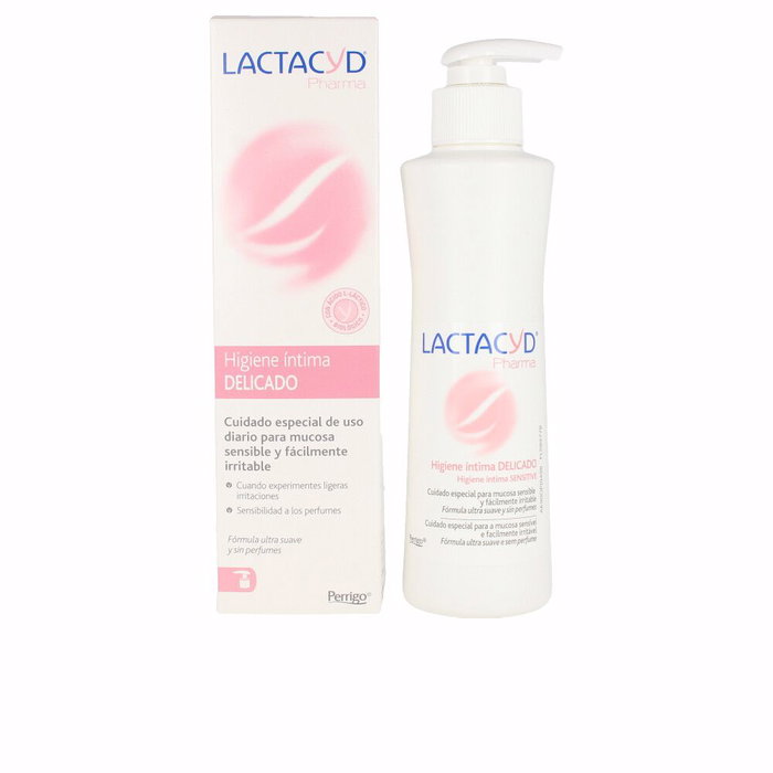 Lactacyd Delicado Gel Higiene Íntima 250 ml para Mujer Piel Sensible Sin Fragancia
