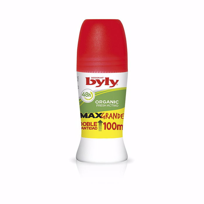 BYLY Desodorante Roll-On Orgánico MAX 100 ml - Protección 48 Horas, Sin Manchas Blancas, con Menta y Té Verde BYLY Desodorante Roll-On Orgánico MAX 100 ml - Protección 48 Horas, Sin Manchas Blancas, con Menta y Té Verde
