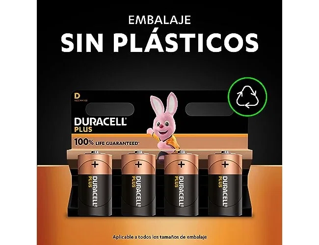 Duracell Plus Power Pilas Alcalinas D LR20/MN1300 Pack de 2