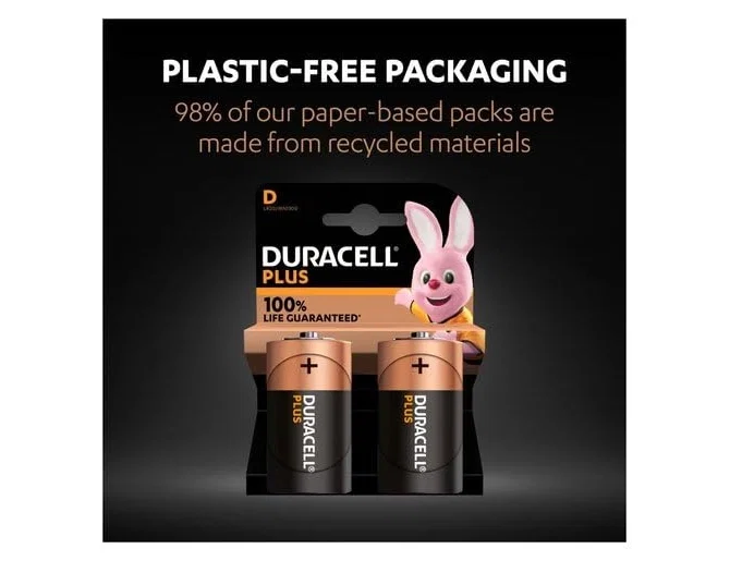 Duracell Plus Power Pilas Alcalinas LR20/MN1300 Tamaño D, Pack de 2 Duracell Plus Power Pilas Alcalinas LR20/MN1300 Tamaño D, Pack de 2