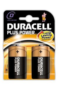 Duracell Plus Power Pilas Alcalinas D LR20/MN1300 Pack de 2