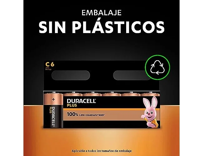 Duracell Plus Power Pilas C MN1400 LR14 1,5V (Pack de 2)