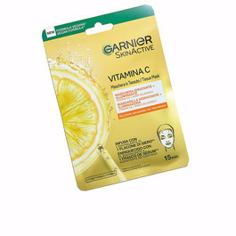 Garnier SKINACTIVE VITAMINA C tissue mask Mascarilla Facial Hidratante Iluminadora con Vitamina C y Ácido Hialurónico 1 Unidad