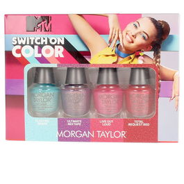 Morgan Taylor Lote 4 pz Esmaltes de Uñas Mini SWITCH ON COLOR Tonos Vibrantes