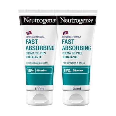 Neutrogena Crema de Pies de Absorción Inmediata Pack de 2 x 100 ml Neutrogena Crema de Pies de Absorción Inmediata Pack de 2 x 100 ml