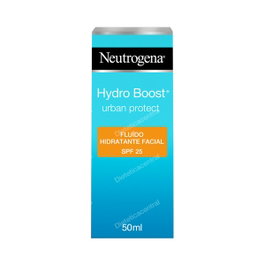 Neutrogena Hydro Boost Urban Protect Fluido Facial Hidratante SPF 25 con Ácido Hialurónico y Vitamina C - 50 ml