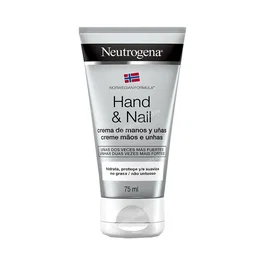 Neutrogena Crema de Manos y Uñas - Aplicación no grasa, hidratación 24h, fortalece uñas, 75 ml, para todo tipo de pieles