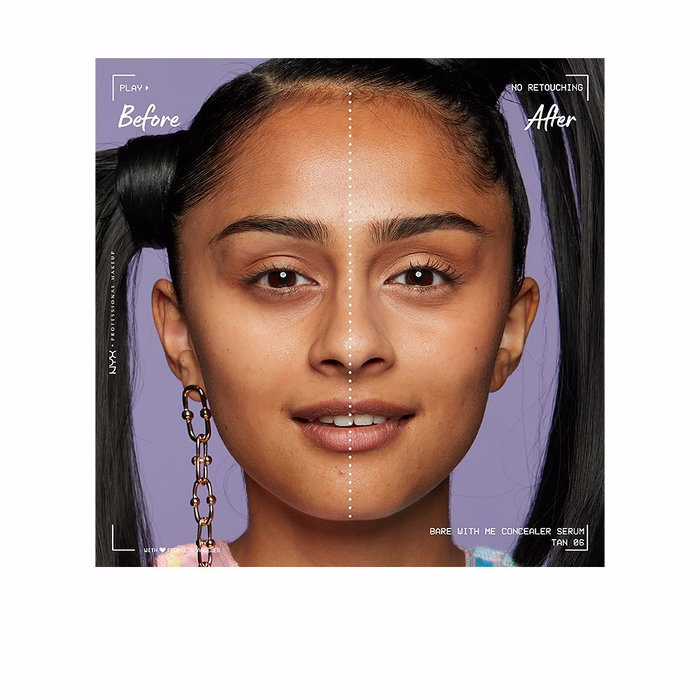 Nyx Professional Make Up BARE ME concealer serum #06-tan Corrector Maquillaje Vegano Cruelty Free 9.6ml