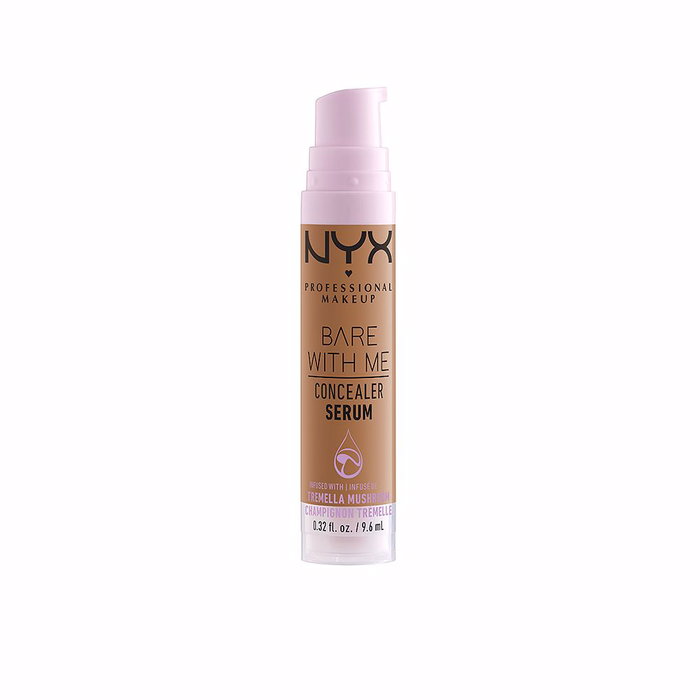 NYX Professional Makeup Bare With Me Sérum Concealer - Corrector Maquillaje en Sérum Vegano #09 Deep Golden 9.6 ml