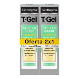 Neutrogena T/Gel Champú Anticaspa Normal-Graso Pack 2 x 250 ml
