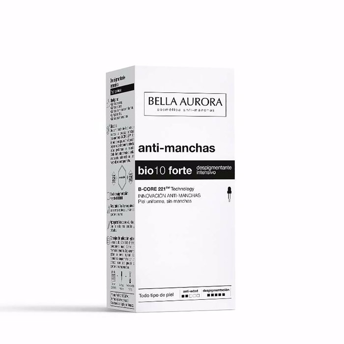 Bella Aurora Bio10 Forte Serum Despigmentante Antiedad con Gotero para Todo Tipo de Piel, Tratamiento Efectivo para Manchas Oscuras