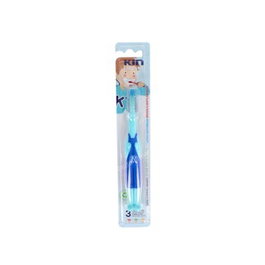 Kin Cepillo Dental Infantil para Niños 2 a 6 Años - Cabezal Pequeño y Redondeado, Filamentos Suaves, con Capuchón Protector - 1 Unidad