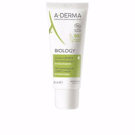 A-DERMA BIOLOGY Crema Hidratante Ligera 40 ml para Piel Frágil y Sensible Normal Mixta