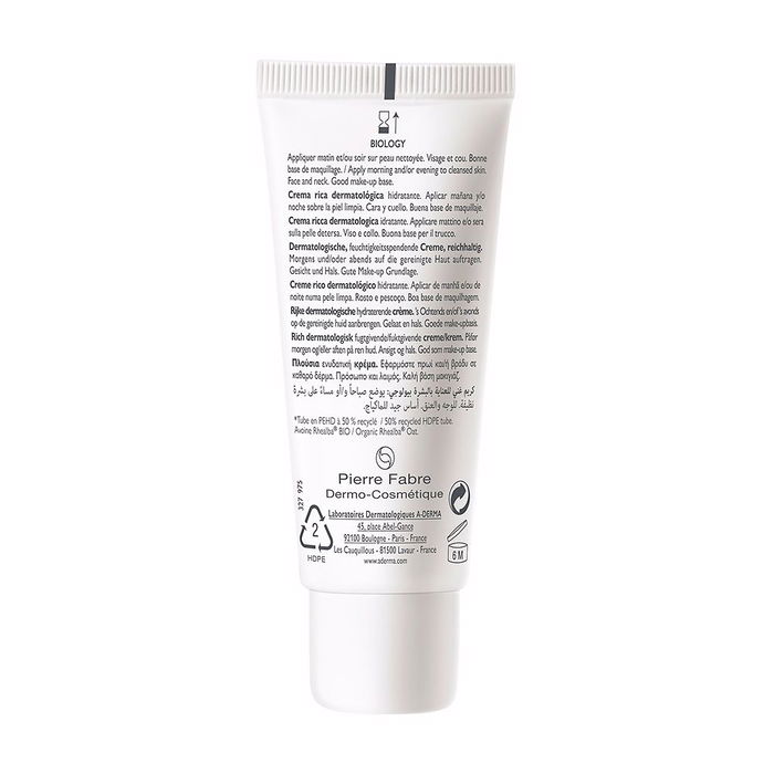 A-DERMA BIOLOGY Crema Hidratante Rica para Piel Frágil 40 ml