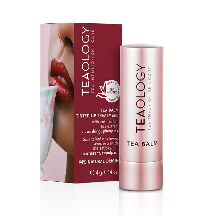 Teaology TEA BALM lip Bálsamo Labial Color #berry Tea - Stick Voluminizador con Cuidado, Hidratante, Ingredientes Naturales - 4 g