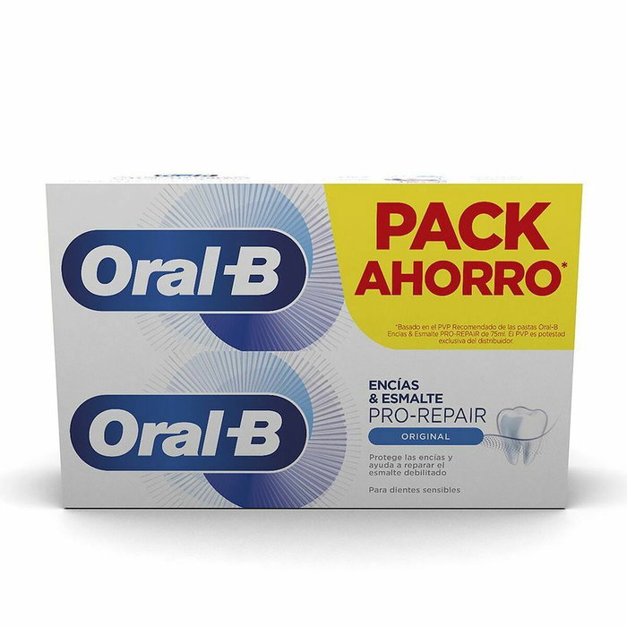 Oral-B ENCIAS & ESMALTE REPAIR Original Pasta Dentífrica Protección Completa para Encías y Esmalte Sensible, Pack 2x 75 ml Oral-B ENCIAS & ESMALTE REPAIR Original Pasta Dentífrica Protección Completa para Encías y Esmalte Sensible, Pack 2x 75 ml