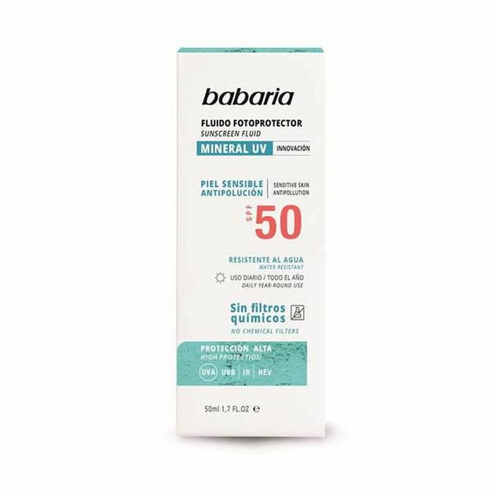 Babaria SOLAR MINERAL UV Fluido Fácil Fotoprotector SPF50 Babaria SOLAR MINERAL UV Fluido Fácil Fotoprotector SPF50