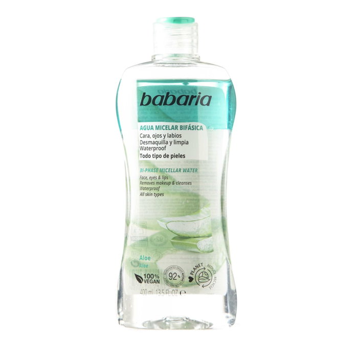 Babaria Desmaquillante Bifásico Agua Micelar Aloe Vera 400 ml