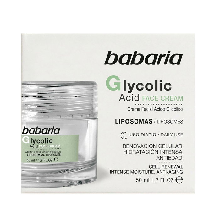 Babaria GLYCOLIC ACID Crema Facial Renovación Celular 50 ml Babaria GLYCOLIC ACID Crema Facial Renovación Celular 50 ml