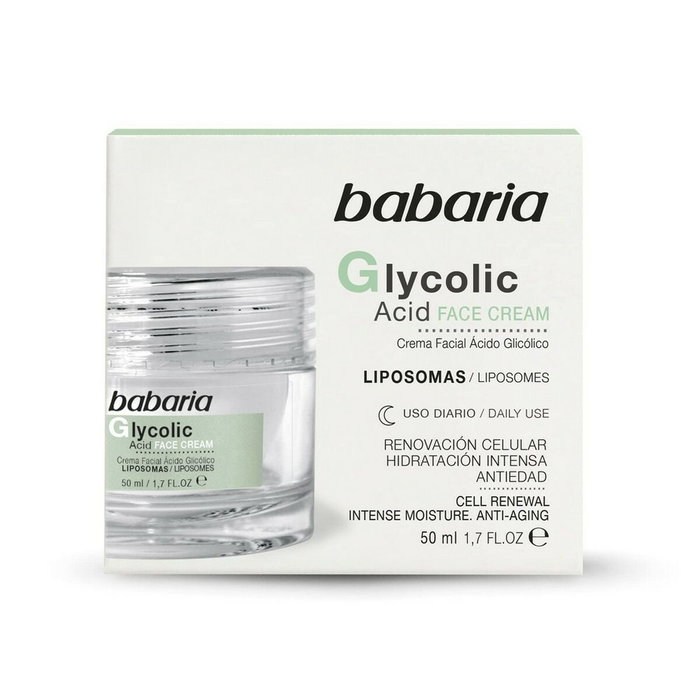 Babaria GLYCOLIC ACID Crema Facial Renovación Celular 50 ml Babaria GLYCOLIC ACID Crema Facial Renovación Celular 50 ml