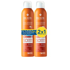 Rilastil Sun System 50+ Baby Spray Transparente Fotoprotector Infantil Hipoalergénico Resistente al Agua 360º Pack de 2 Unidades x 200 ml