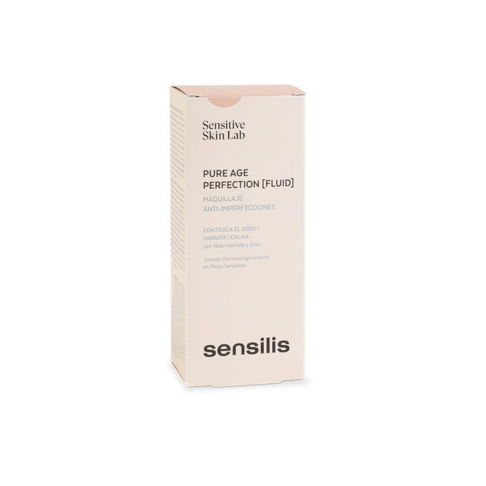SENSILIS Pure Age Perfection Maquillaje Anti-Imperfecciones Base de Maquillaje Alta Cobertura #04 Pêche Doré - 30 ml