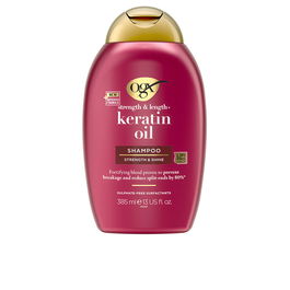 OGX Champú Anti-rotura Aceite de Queratina, Cabello Quebradizo, Hidratante y Fortalecedor, 385 ml