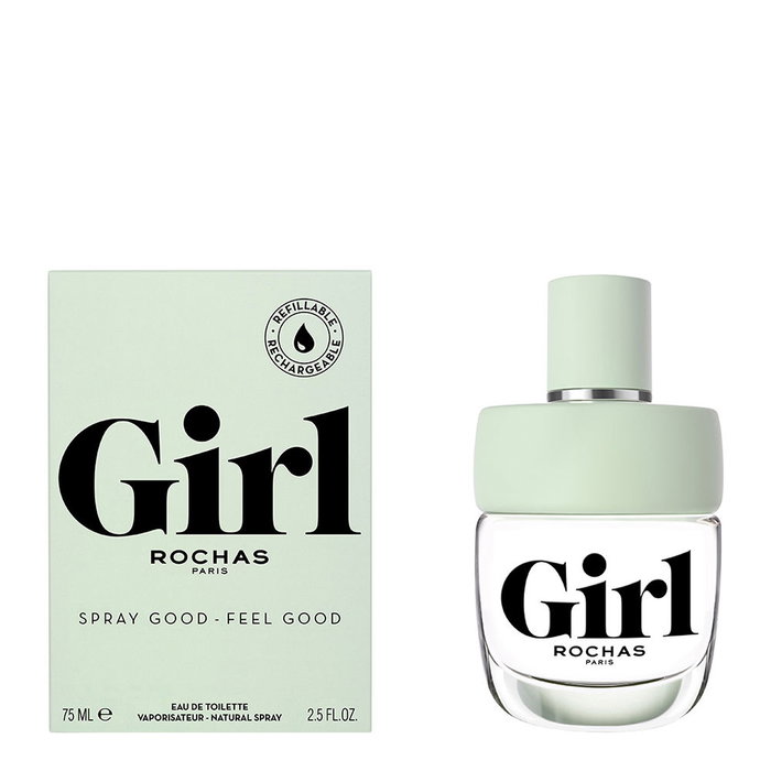 Rochas Girl Eau de Toilette para Mujer - Vaporizador 75 ml - Fragancia Floral Amaderada con Notas de Neroli, Jazmín y Vainilla Rochas Girl Eau de Toilette para Mujer - Vaporizador 75 ml - Fragancia Floral Amaderada con Notas de Neroli, Jazmín y Vainilla