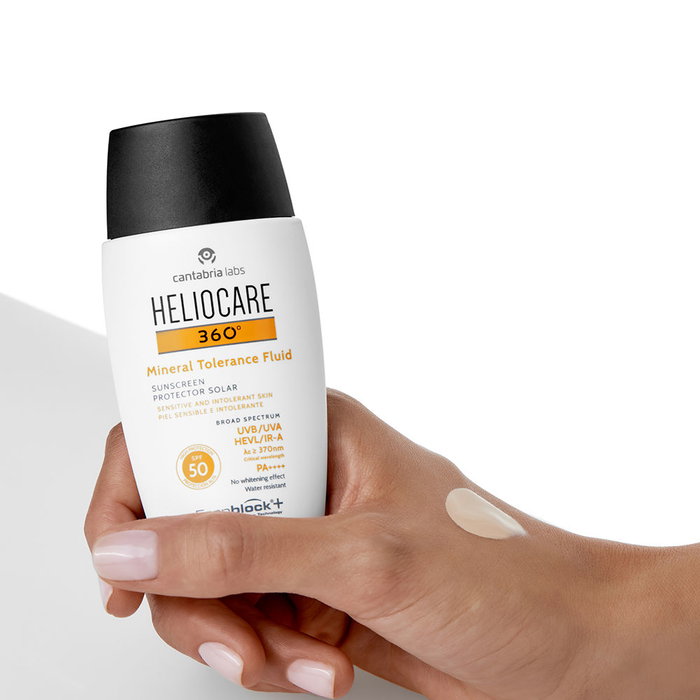 Heliocare Protector Solar Facial HELIOCARE 360° Fluido Mineral SPF50+ para Piel Sensible - 50 ml, Filtros Minerales, Acabado Invisible, Textura Ligera