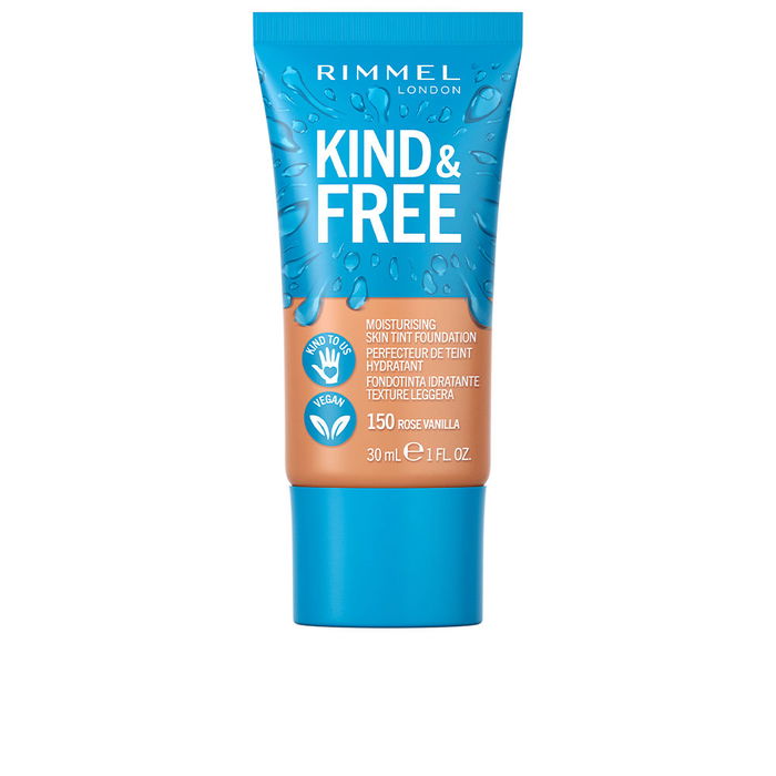 Rimmel London Base de Maquillaje Kind & Free Skin Tint Foundation Tono #150-Rose Vanilla Rimmel London Base de Maquillaje Kind & Free Skin Tint Foundation Tono #150-Rose Vanilla