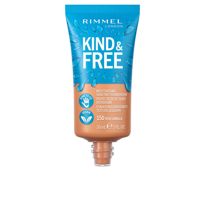 Rimmel London Base de Maquillaje Kind & Free Skin Tint Foundation Tono #150-Rose Vanilla Rimmel London Base de Maquillaje Kind & Free Skin Tint Foundation Tono #150-Rose Vanilla