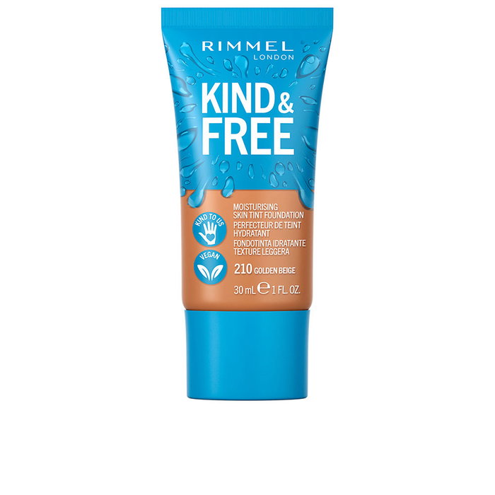 Rimmel London Base de Maquillaje Kind & Free Skin Tint Foundation Tono #210-Golden Beige Rimmel London Base de Maquillaje Kind & Free Skin Tint Foundation Tono #210-Golden Beige
