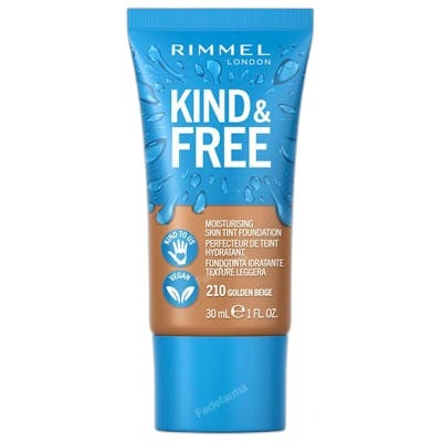 Rimmel London KIND & FREE Skin Tint Foundation 210-golden beige