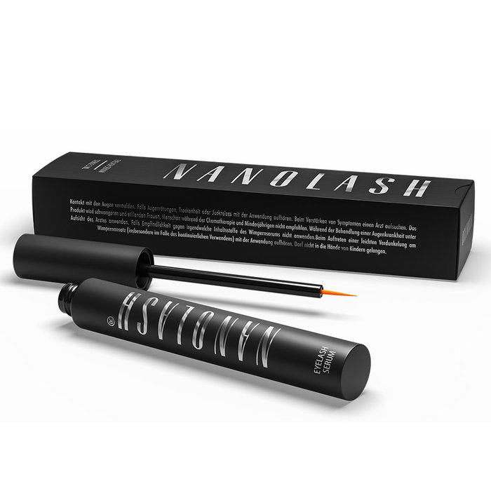 Nanolash Suero para Pestañas 3 ml - Tratamiento Crecimiento, Alarga y Engrosa Pestañas, Efecto en 2-3 Semanas, Serum Profesional, Pestañas Largas y Voluminosas