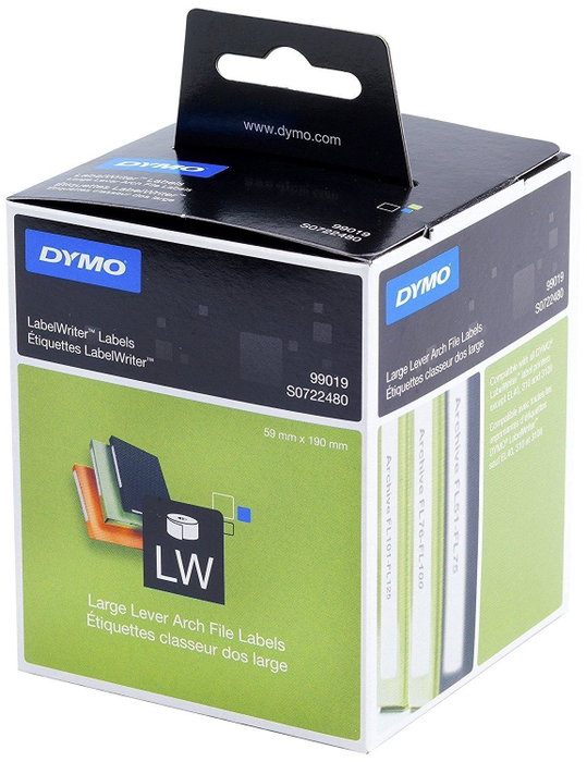 Dymo Etiquetas para Archivadores 59 x 190 mm Blanco Dymo Etiquetas para Archivadores 59 x 190 mm Blanco