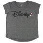 Camiseta Corta Premium Single Jersey Acid Wash Disney Gris Oscuro M
