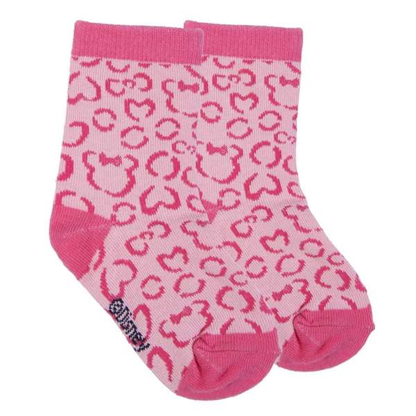 Cerdá Pack de 5 Calcetines de Minnie Mouse con Diseños Multicolor para Niña, Talla Calzado 17-18, A partir de 2 años