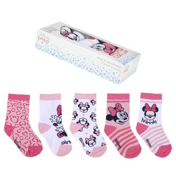 Cerdá Pack Calcetines 5 Piezas Minnie Mouse Disney Oficial, Multicolor, Talla Calzado 17-18 para Niña Bebé (t17/18) Cerdá Pack Calcetines 5 Piezas Minnie Mouse Disney Oficial, Multicolor, Talla Calzado 17-18 para Niña Bebé (t17/18)