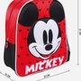 Mochila Escolar 3D Mickey Mouse Rojo (25 x 31 x 10 cm)